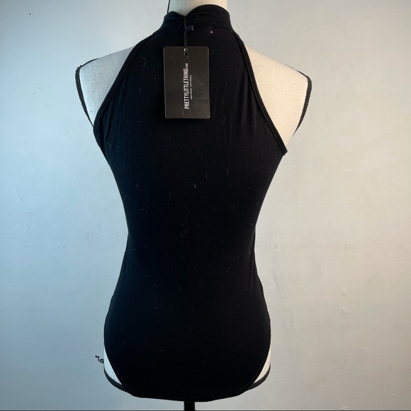 Pretty Little Thing Black Sleeveless Bodysuit NWT Size S - Picture 2 of 7